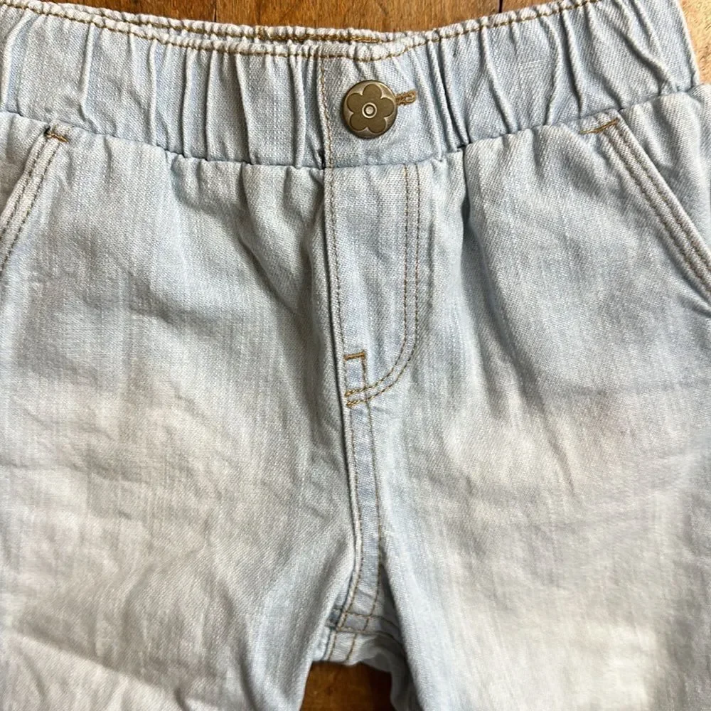 Garanimals jeans 6 to 9 months light wash jeans boho spring cotton 90s